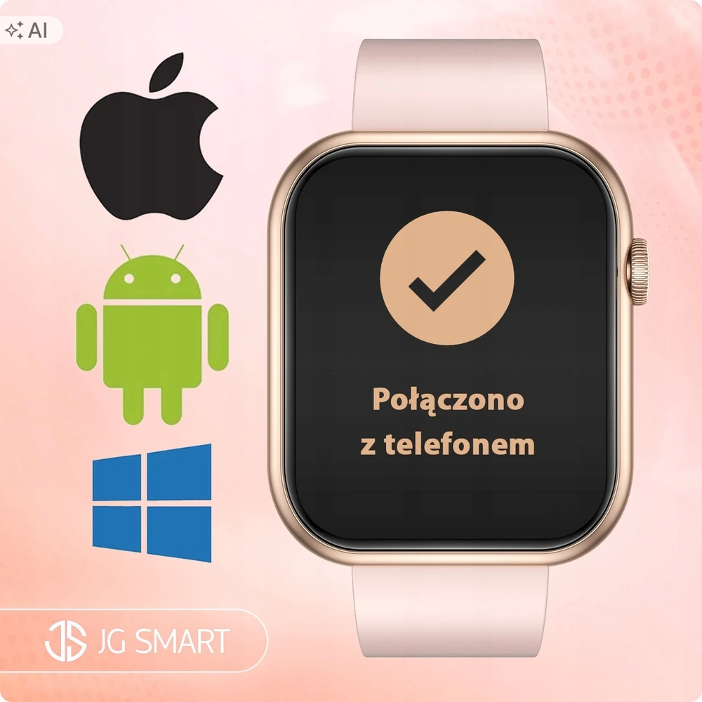 Išmanusis laikrodis JG Smart JGS-X7Pro, auksinis