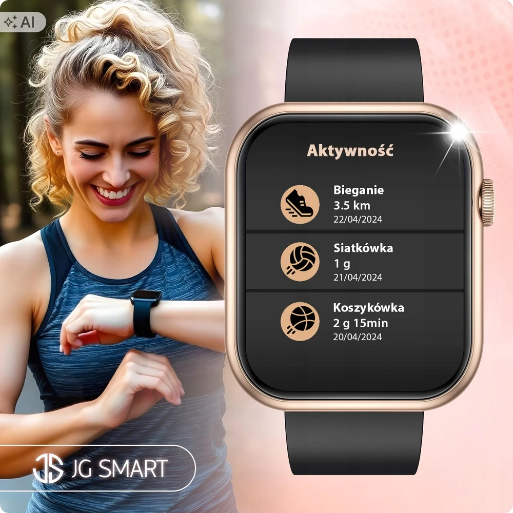 Išmanusis laikrodis JG Smart JGS-X7Pro, auksinis