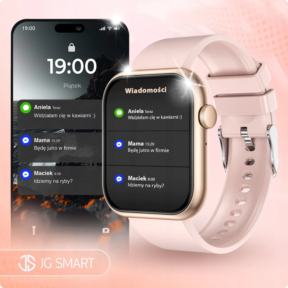 Išmanusis laikrodis JG Smart JGS-X7Pro, auksinis