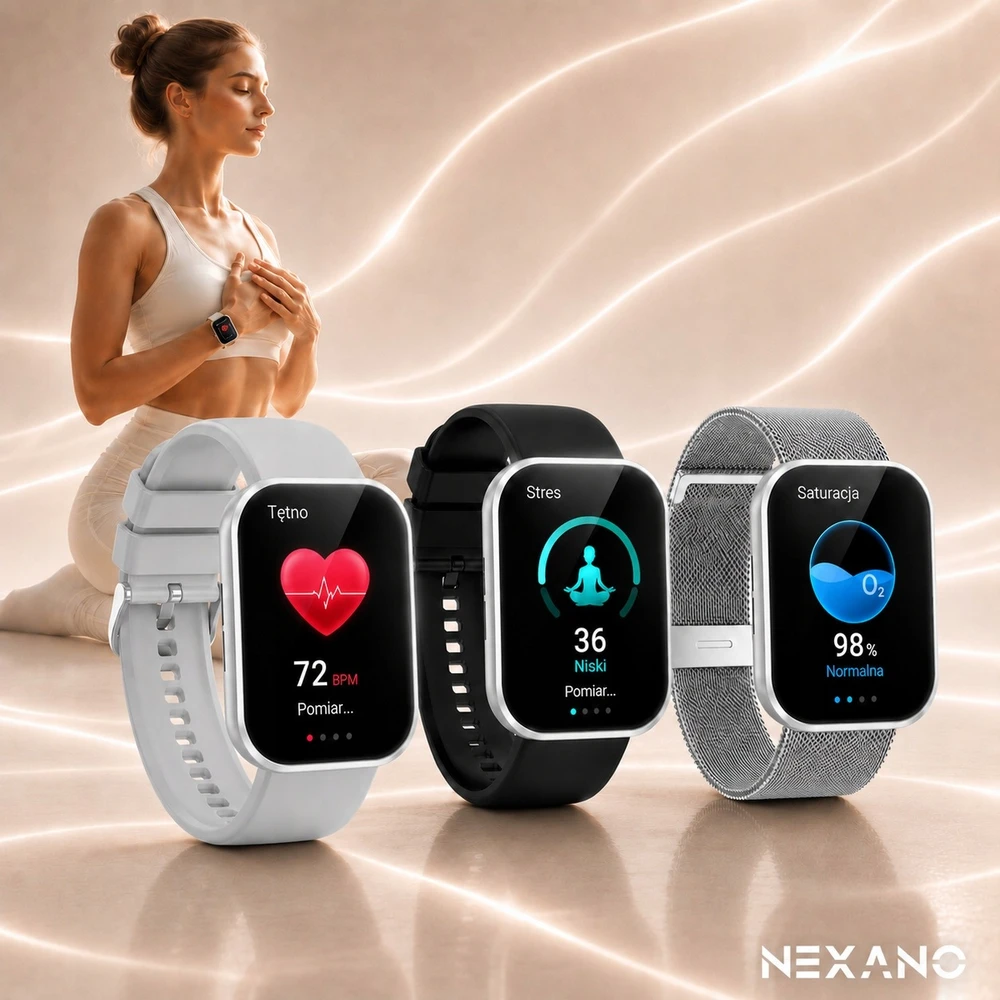 Išmanusis laikrodis Nexano, 1,93″ AMOLED, auksinis