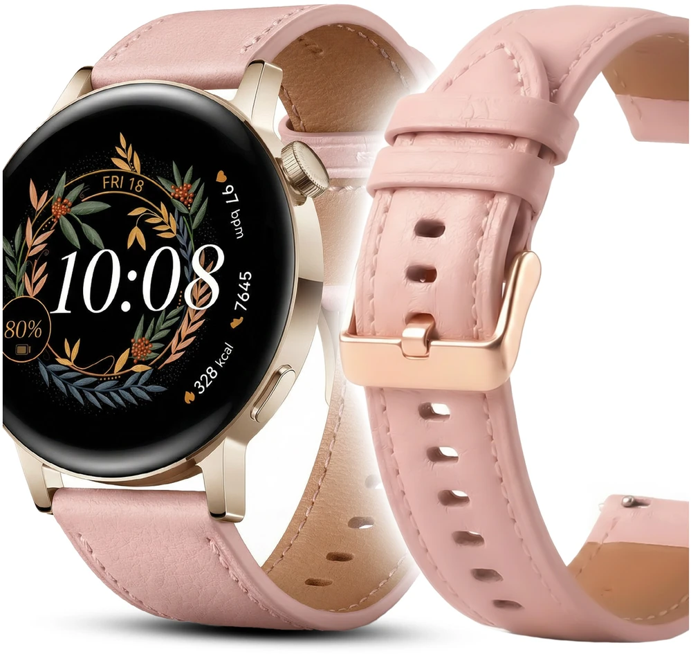 Išmanusis laikrodis Odinis dirželis JG Smart Huawei laikrodžiams, 20 mm
