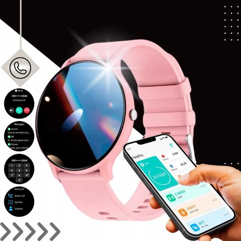 Išmanusis laikrodis su skambučių funkcija per Bluetooth – sportas, stilius ir ryšys viename.