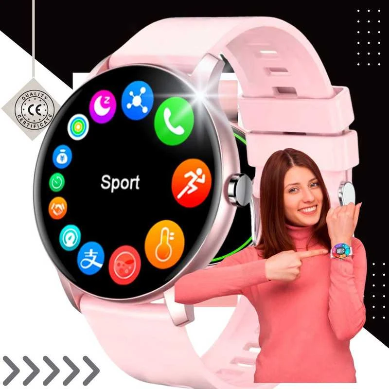 Išmanusis laikrodis su skambučių funkcija per Bluetooth – sportas, stilius ir ryšys viename.