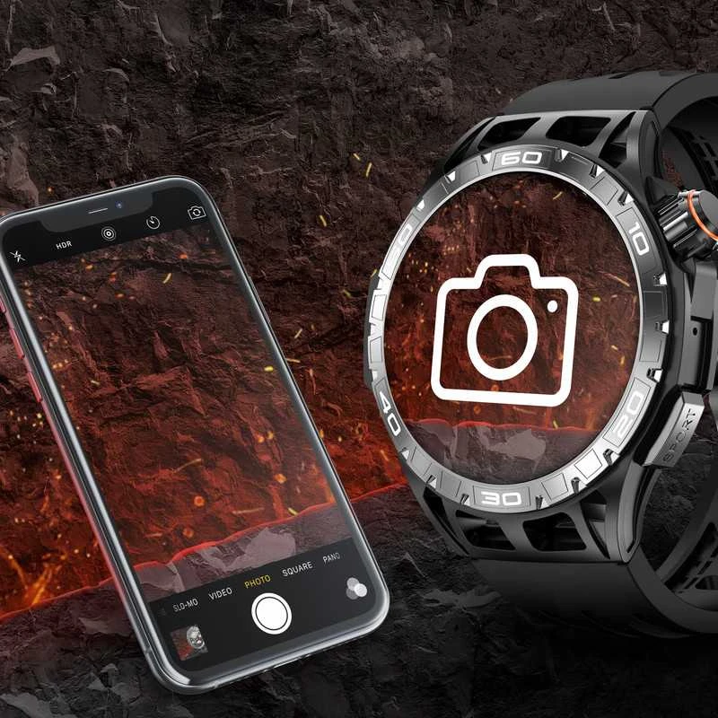 Išmanusis laikrodis vyrams su AMOLED ekranu, sporto funkcijomis, skambučiais ir matavimo funkcijomis