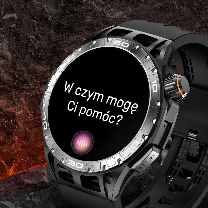 Išmanusis laikrodis vyrams su AMOLED ekranu, sporto funkcijomis, skambučiais ir matavimo funkcijomis