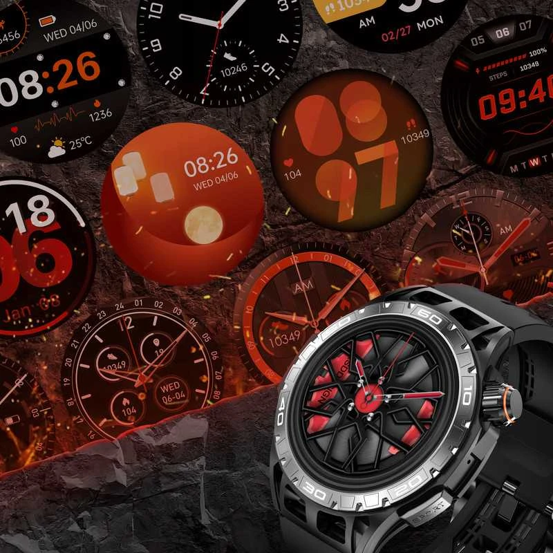 Išmanusis laikrodis vyrams su AMOLED ekranu, sporto funkcijomis, skambučiais ir matavimo funkcijomis
