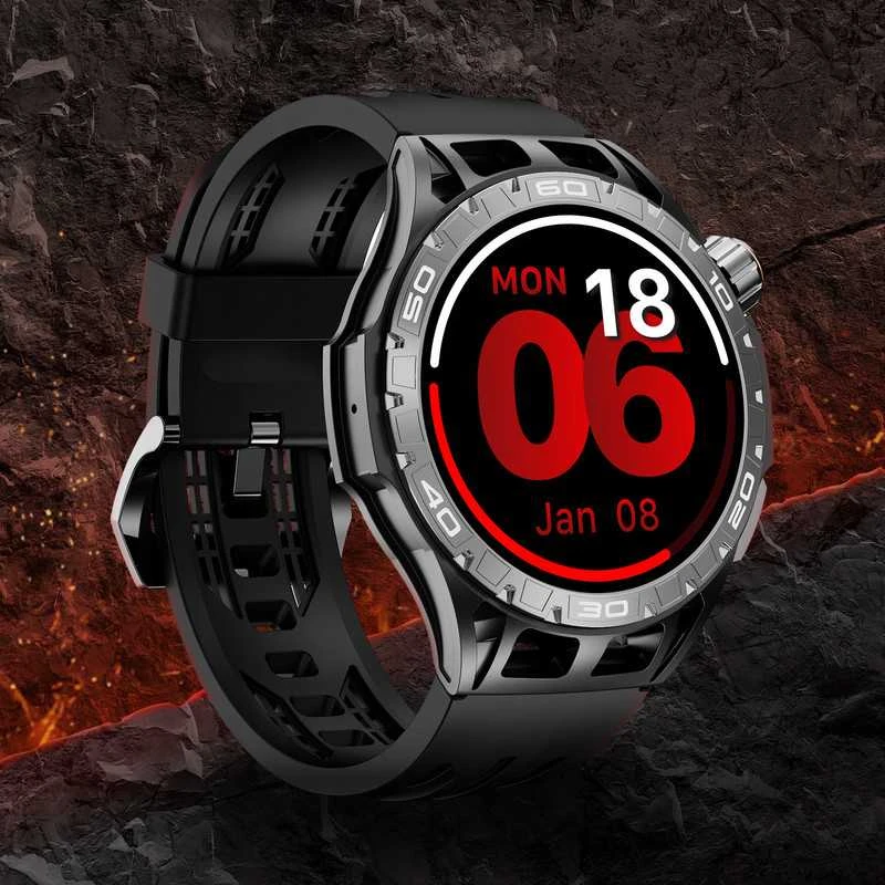Išmanusis laikrodis vyrams su AMOLED ekranu, sporto funkcijomis, skambučiais ir matavimo funkcijomis