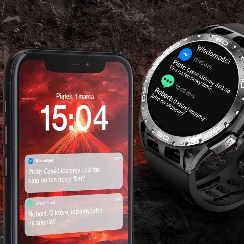 Išmanusis laikrodis vyrams su AMOLED ekranu, sporto funkcijomis, skambučiais ir matavimo funkcijomis