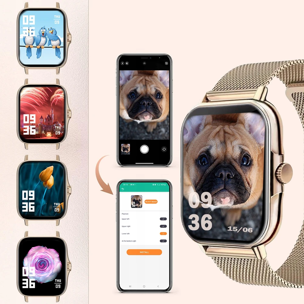 Išmanusis laikrodis WonderWatch, 4 dirželiai