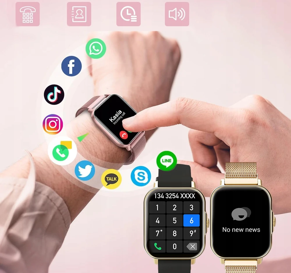 Išmanusis laikrodis WonderWatch, 4 dirželiai