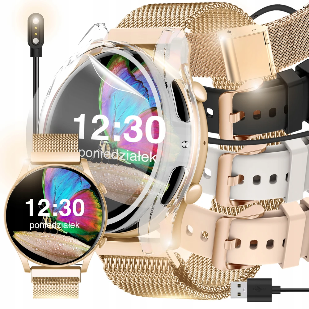 Išmanusis laikrodis WonderWatch, 4 keičiami dirželiai