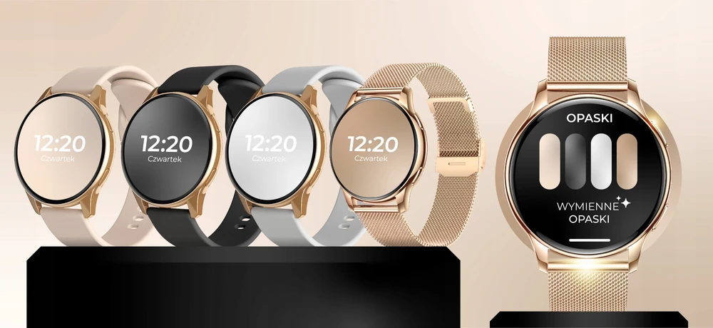 Išmanusis laikrodis WonderWatch Mi5, 4 dirželiai