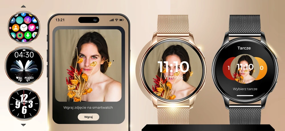 Išmanusis laikrodis WonderWatch Mi5, 4 dirželiai