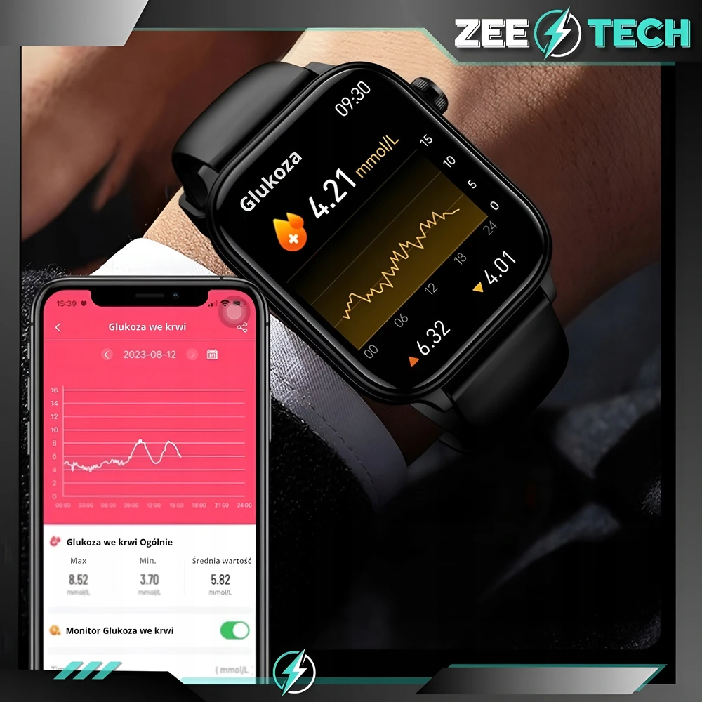 Išmanusis laikrodis ZeeTech, 2 dirželiai