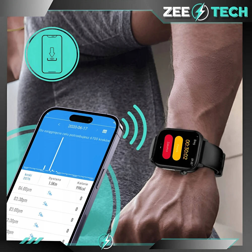 Išmanusis laikrodis ZeeTech, 2 dirželiai