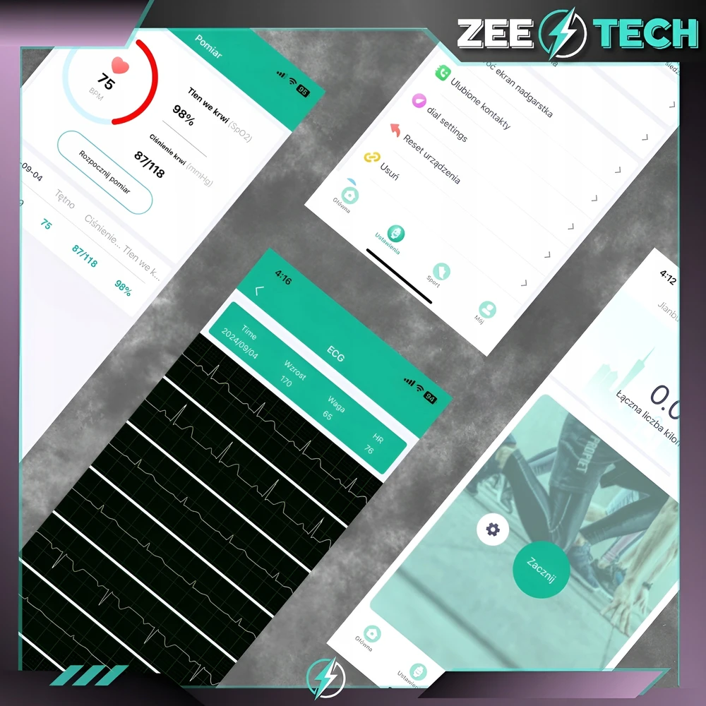 Išmanusis laikrodis ZeeTech su 4 dirželiais