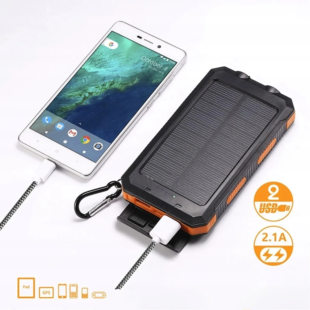 Išorinė baterija 30 000 mAh su LED žibintuvėliu
