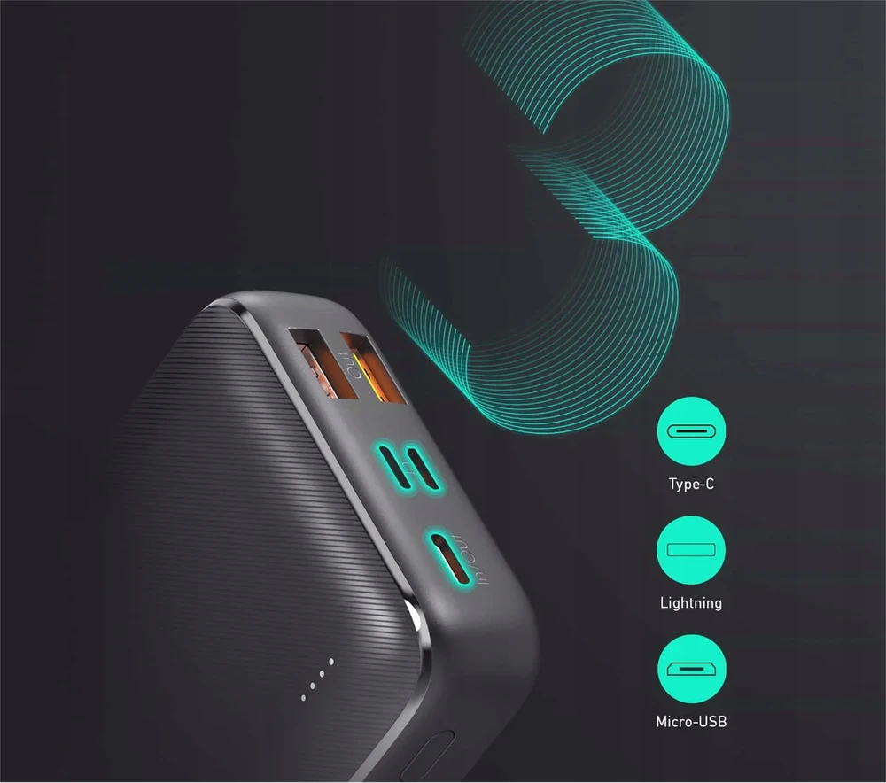 Išorinė baterija Aukey, 20 000 mAh