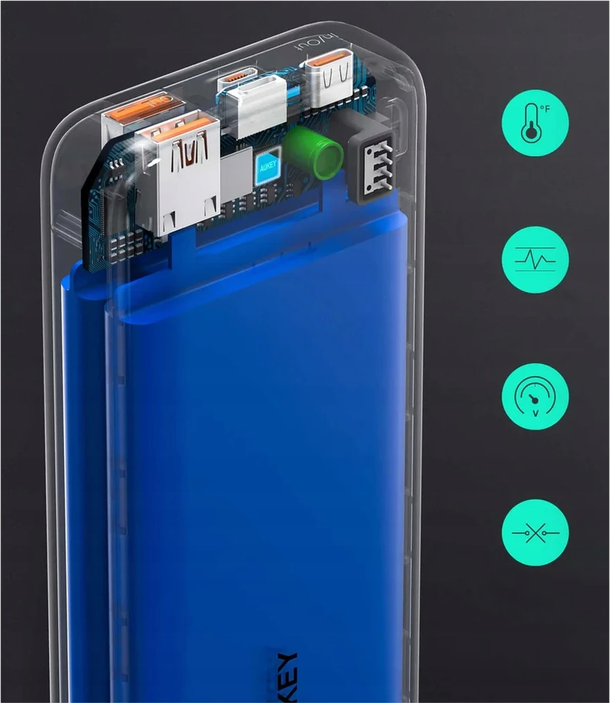 Išorinė baterija Aukey, 20 000 mAh