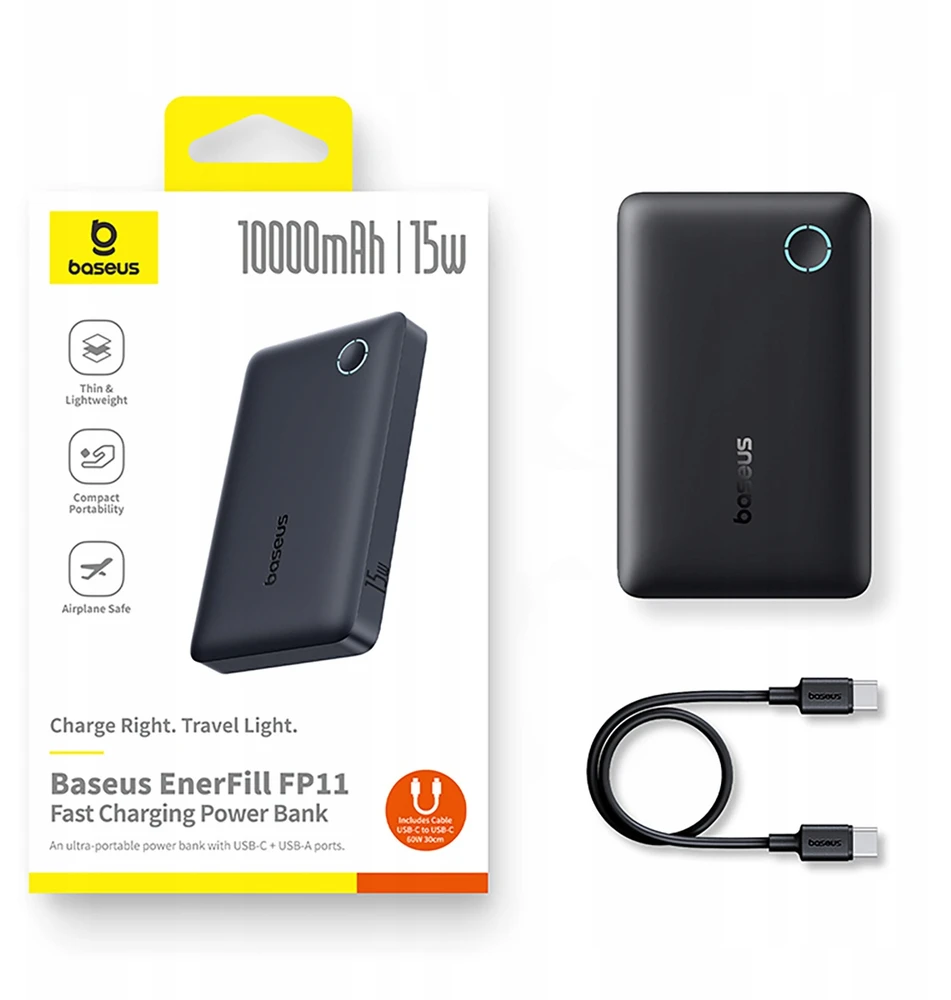 Išorinė baterija Baseus, 10 000 mAh