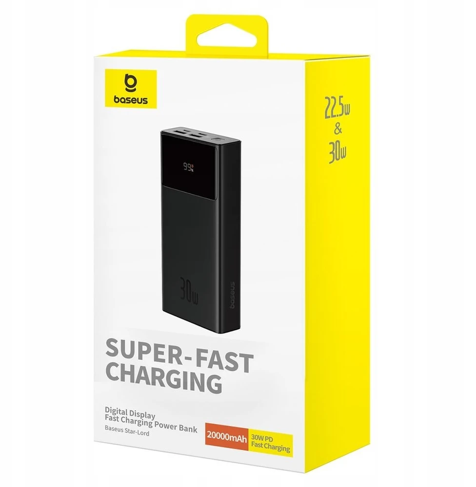 Išorinė baterija Baseus, 20 000 mAh