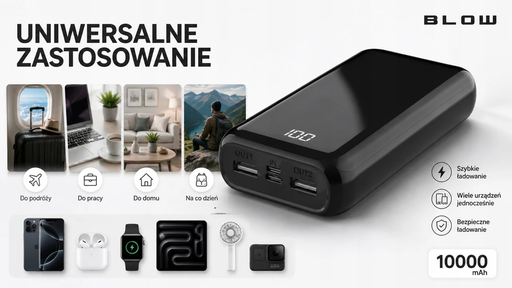 Išorinė baterija Blow, 20 000 mAh