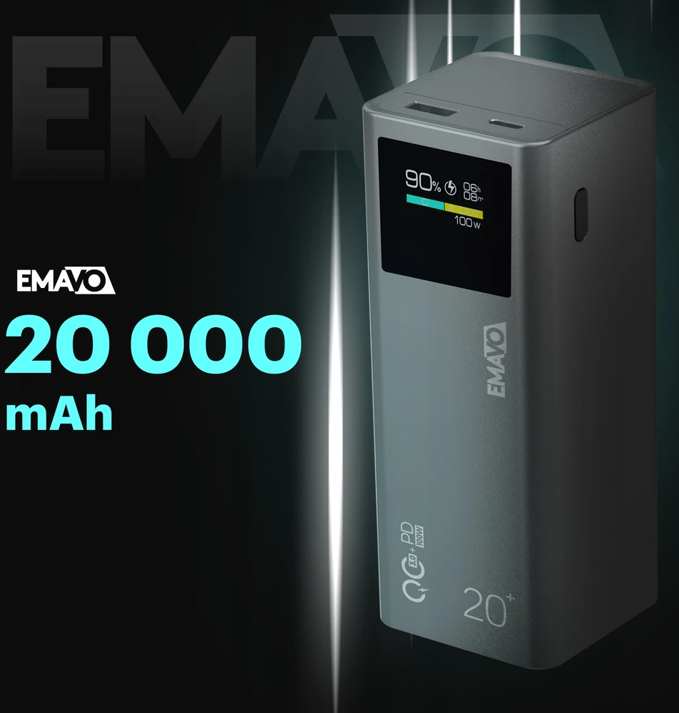 Išorinė baterija Emavo, 20 000 mAh