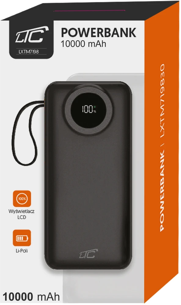 Išorinė baterija LTC, 10 000 mAh