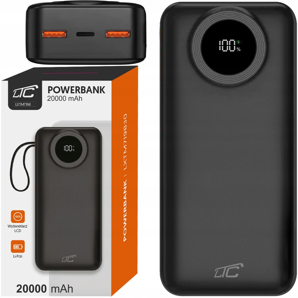 Išorinė baterija LTC, 20 000 mAh
