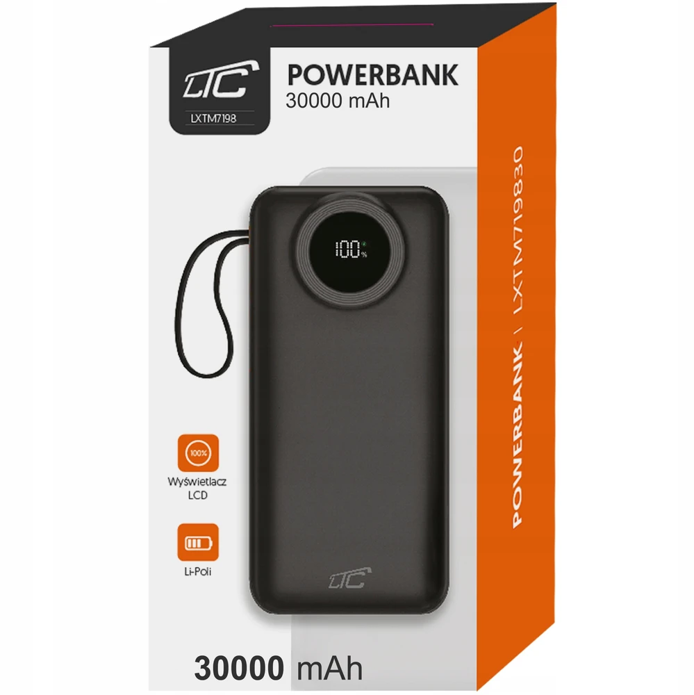 Išorinė baterija LTC, 30 000 mAh