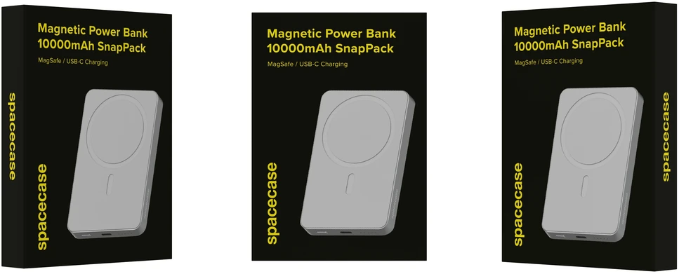 Išorinė baterija Spacecase SnapPack, 10 000 mAh