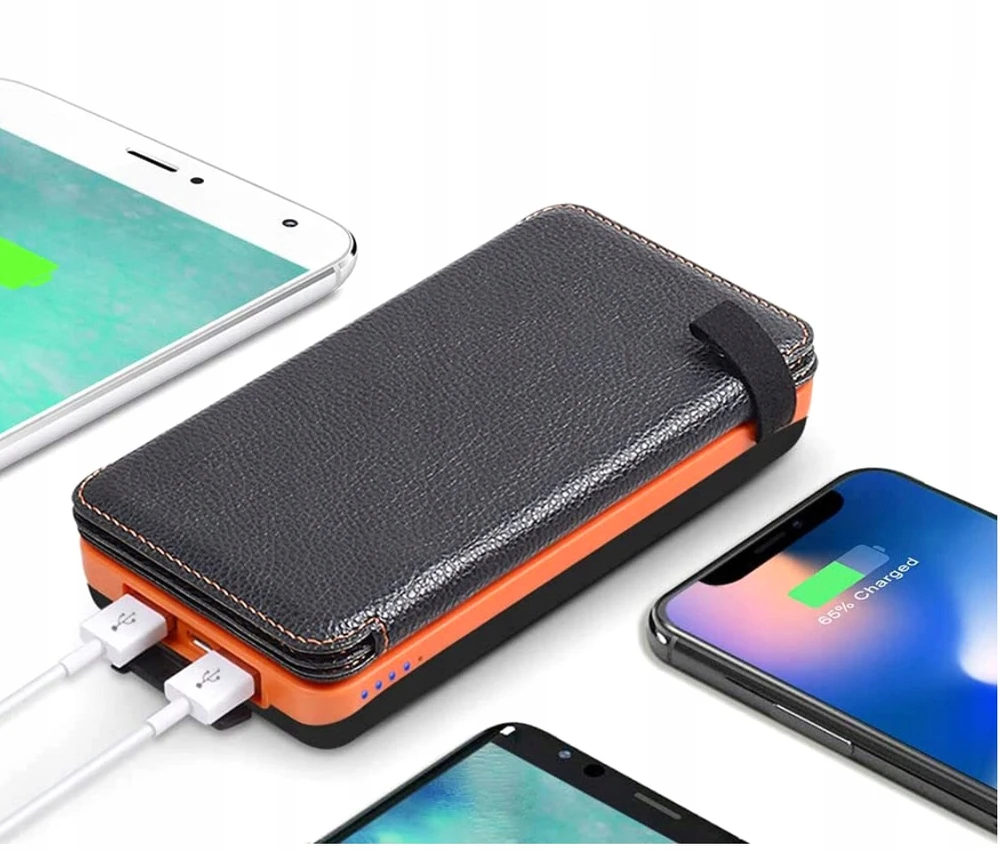 Išorinė baterija su saulės įkrovikliu, 25 000 mAh