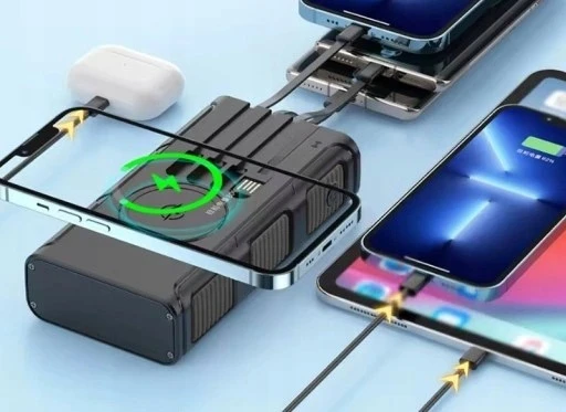 Išorinė baterija su saulės įkrovikliu, 25 000 mAh