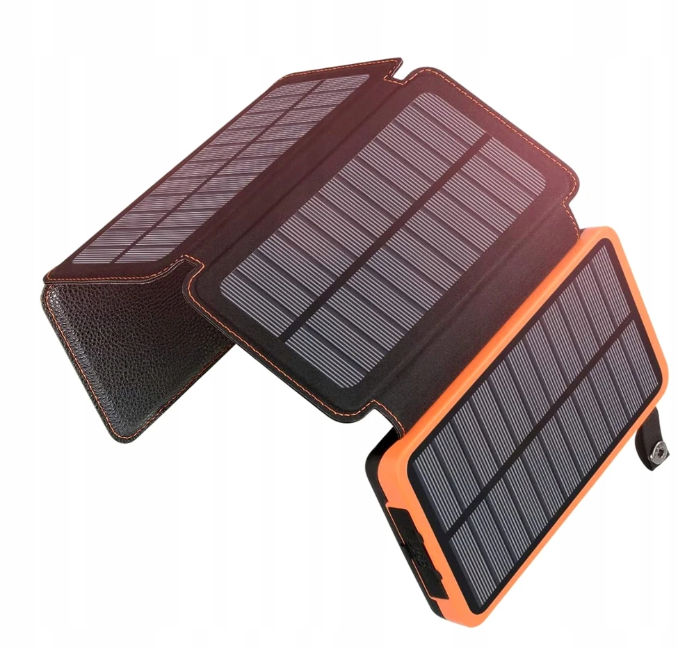 Išorinė baterija su saulės įkrovikliu, 25 000 mAh