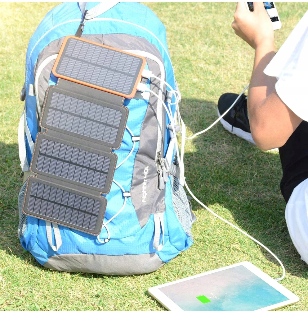 Išorinė baterija su saulės įkrovikliu, 25 000 mAh
