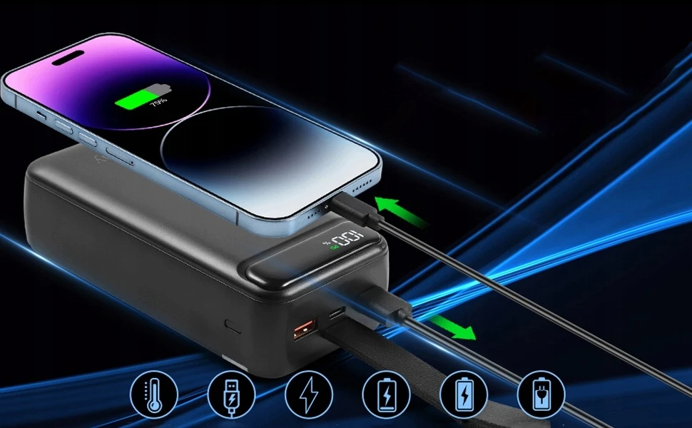 Išorinė baterija Teltech, 50 000 mAh