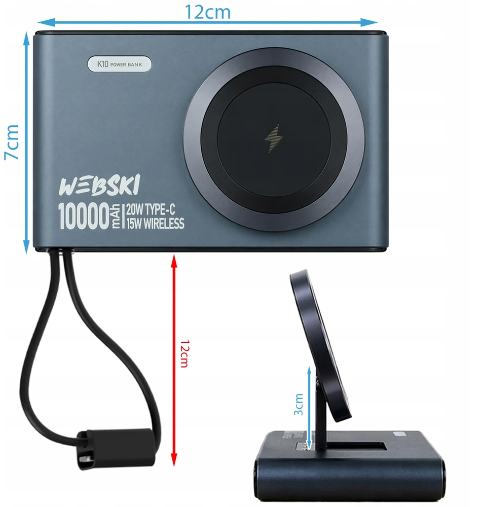 Išorinė baterija Webski, 10 000 mAh