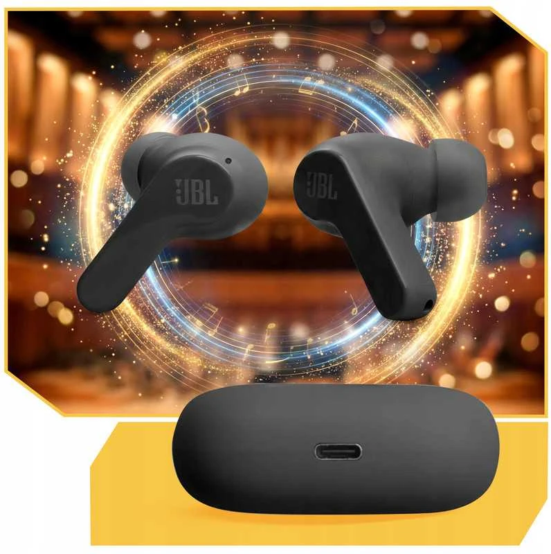 JBL Wave Beam TWS belaidės ausinės, Bluetooth 5.1, juodos