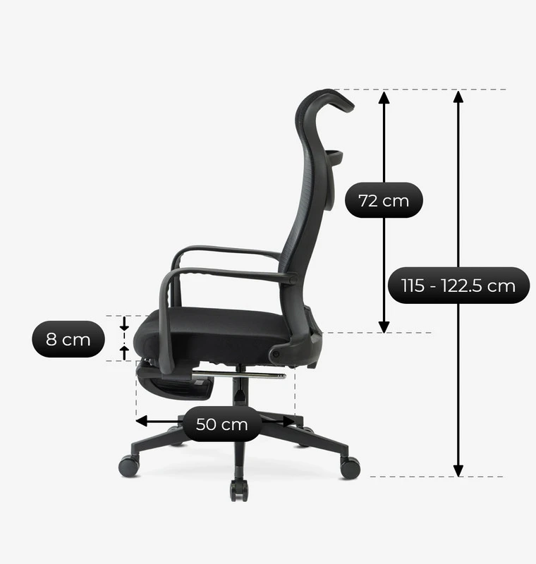 Juoda ergonominė biuro kėdė ACTON