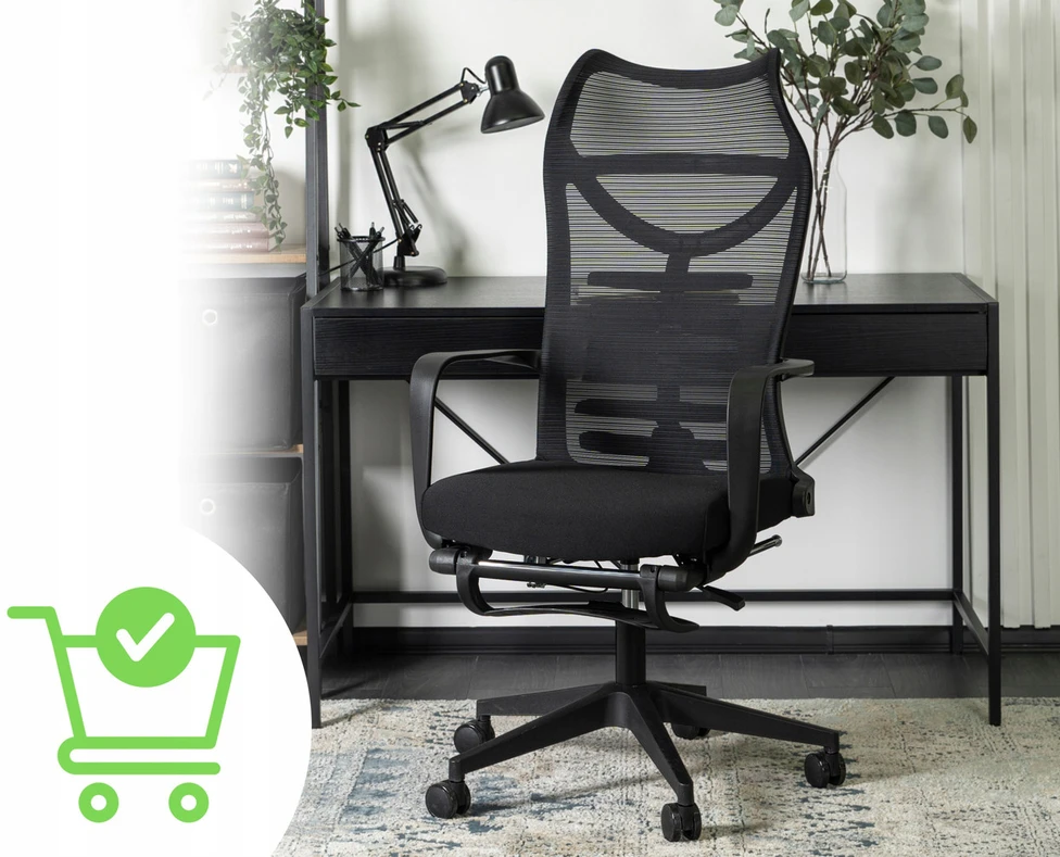 Juoda ergonominė biuro kėdė ACTON