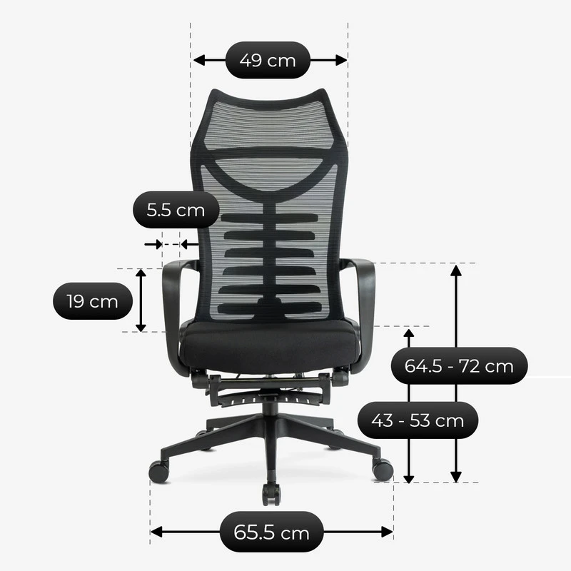 Juoda ergonominė biuro kėdė ACTON