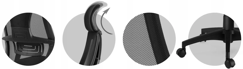Juoda ergonominė biuro kėdė COLT