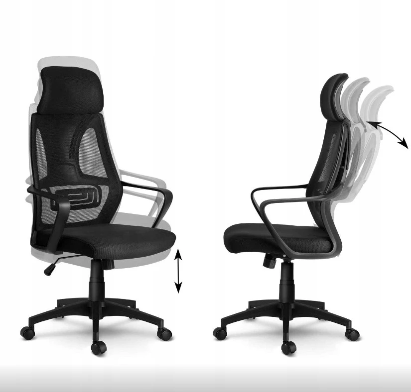 Juoda ergonominė biuro kėdė COLT