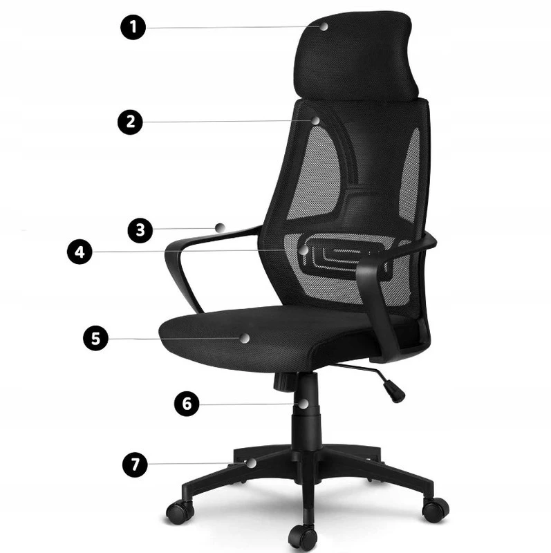 Juoda ergonominė biuro kėdė COLT
