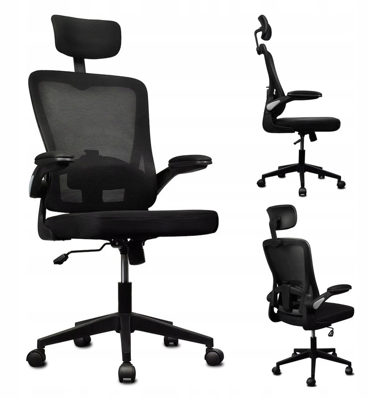 Juoda ergonominė biuro kėdė Ergo Lite LVNSystem