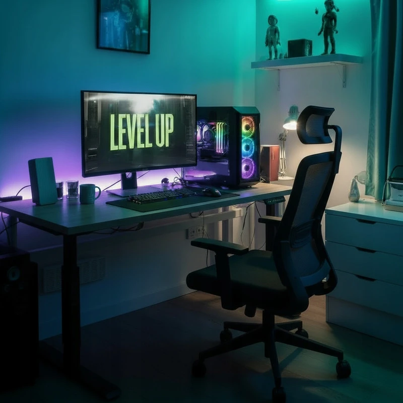 Juoda ergonominė biuro kėdė Ergo Lite LVNSystem