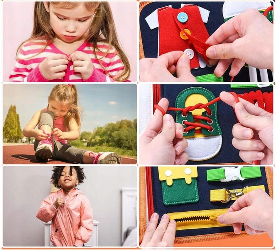 Jutiminė lavinamoji Montessori knygelė, 3–6 m.