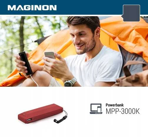 Kompaktiška išorinė baterija 3000 mAh – 2×USB, LED, skubiai įkrovai