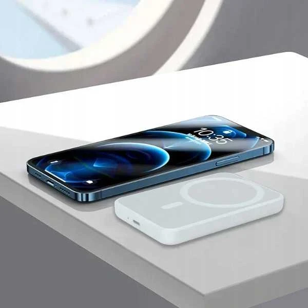 Kompaktiškas MagSafe powerbankas – 10000 mAh, belaidis įkrovimas iPhone 11–15