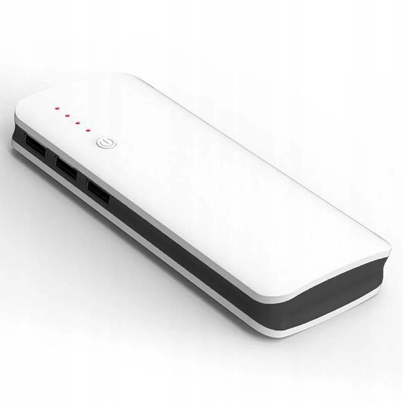 Kompaktiškas powerbankas 20000 mAh – 3×USB, žibintuvėlis, galingas ir universalus